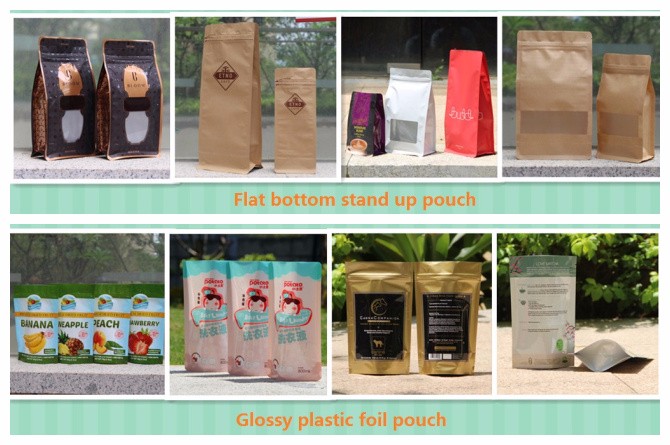 bottom gusset laminated aluminum foil mylar bags/stand up pouch for fit food