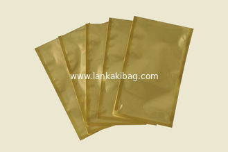 China Gold Printing Aluminum Foil Flat Plastic Bags with Clear Window supplier