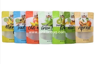 China Custom Design Snack Mango Zip Lock printed kraft paper bags with clear window supplier