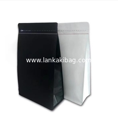 China Matt Finish Flat Bottom Stand up Pouch Aluminum Foil ziplock packaging bags for Coffee supplier