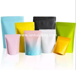 China Free Sample Custom aluminium ziplock Bags Small Zipper Tea Package Bag supplier
