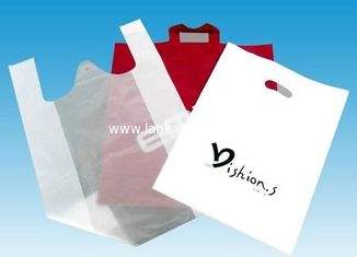 China Custom Transparent /Color PE Packaging T-shirt Shopping Plastic Bag with Customers' Design supplier