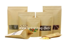China Stand up Ziplock Biodegradable printed kraft paper bags for underwear packing supplier