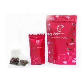 China Laminated Material Custom Resealable k Standing Up Pouch Aluminum Foil Green Tea Package Bags supplier