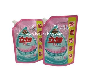 China Custom printing laminated material leakage proof doypack stand up detergent spout pouch supplier