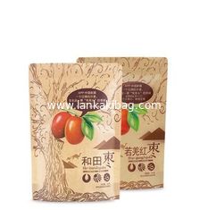 China Flat Bottom Food Coffee Packaging Stand up k Pouch/Brown Kraft Paper Bag supplier