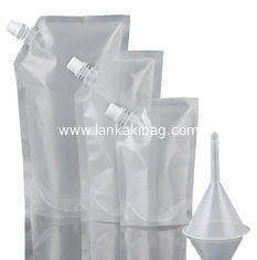 China biodegradable Portable Water Bag Transparent  Beverage Oil Packing 8OZ 16OZ 32OZ liquid packaging Doypack supplier