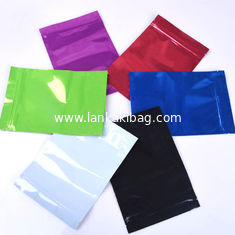 China Colorful Mylar k Bag Smell Proof Food Storage Metallic Foil Airtight Bags Plastic Candy Packaging Pouch Flat Heat supplier