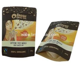 China Custom Kraft Paper Herb Packaging Pouch Zipper Stand Up Laminated Bag supplier