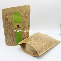 China Resealable kraft paper zipper bags brown kraft paper bags paper pouch with custom logo supplier