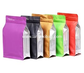 China Amazon Wholesale Flat Bottom Custom Print Plastic Bag, China Manufacturer Flat Bottom Flour Packaging Bag supplier