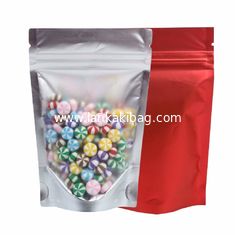 China Stand Up Clear Silver Zip Lock Resealable Aluminum Mylar Foil Plastic Packaging Bag supplier