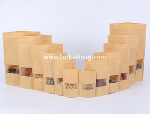 China Retail Zipper  Kraft Paper Bags Tea/Food Packaging Stand Up Paper k Bag supplier