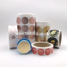 China Custom Printed Logo Labels for Packaging Vinyl Waterproof Sticker Printing Roll Label Round Stickers supplier
