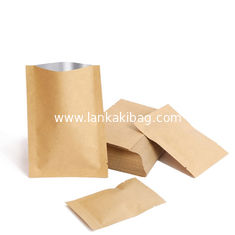 China Heat Seal Custom Kraft Paper bags/Sealing Vacuum Packaging Bag with Tear Notch supplier