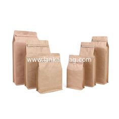 China Coffee bag Flat Bottom k kraft paper bag/ tea packaging bags with valve supplier