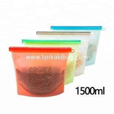 China Eco Friendly Waterpoof Leakproof Snack Reusable Silicone Food Storage Bag supplier