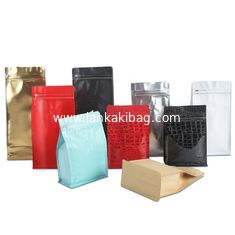China 125g 250g 500g 1kg Colorful Aluminum Foil Flat Bottom Coffee Bean Plastic Bags With Valve supplier