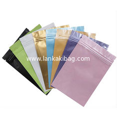 China wholesale colorful Small Aluminum Foil food packing bags with zip lock supplier