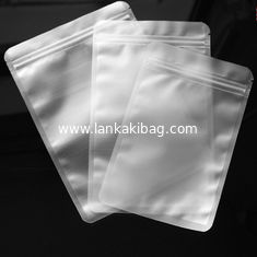 China Resealable Flat Food Packing Pouch Zipper Matte Clear Zip Lock Plastic Bag supplier