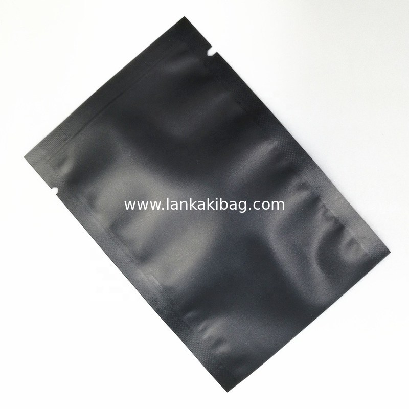 Matte Open Top Mylar Black Vacuum Heat Sealing Packing Plastic Bag
