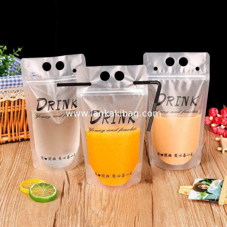 Custom clear transparent reusable and disposable plastic stand up