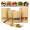 Stand up kraft paper bag printing bag with ziplock for Candy supplier