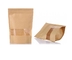 Stand up Food paper kraft bagr Ziplock Bags with Clear Window supplier