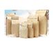 Grocery Stand Up Customized Design Food Packaging Rectangular Flat Bottom Side Gusset Kraft Paper Bag With Zipper supplier