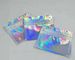 Three side seal small size holographic mylar k packing bag for powder products supplier