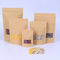 Standing Up Food Grade Brown Kraft Paper Zipper Poly Bags with Clear Window supplier