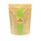 Resealable kraft paper zipper bags brown kraft paper bags paper pouch with custom logo supplier