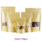 Doypack Resealable k Brown Kraft Paper Standing Up Pouches Food Grade Packaging Zipper Bags With Frosted Window supplier