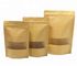 Reusable food pouch stand up zip lock kraft paper bags with window Manufacturer supplier