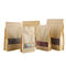 Flat Bottom Clear Window Food Package Brown Kraft Paper Bag for Snack supplier