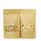 Stand up kraft paper bag with clear window cookies and nuts packing bag supplier