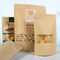 Stand up kraft paper bag with clear window cookies and nuts packing bag supplier