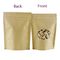 Resealable k Brown Kraft Paper Standing Up Pouches With Clear Oval Round Window supplier