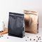 quad seal block bottom flat bottom coffee packing bag fully matte black coffee bag for 125g 250g 500g 1KG 2KG supplier