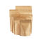 Degradable kraft paper food packaging vertical zipper brown white paper bag supplier