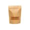 Recyclable kraft paper ziplock food plastic packaging bag with clear window supplier