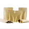 Compostable Brown Stand Up Kraft Paper Zip Lock Bag Aluminum Foil Mylar Doypack Zipper Bag supplier