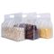 clear plastic Snack Zipper bag eight sides seal Zipper Block Square Flat Bottom Pouch supplier