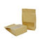 Custom food grade Biodegradable recycle brown zipper stand up kraft paper bag for coffee bean cookie storage supplier