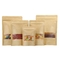 Doypack Ziplock Brown White Kraft Craft Paper Standing Up Pouches Food Packaging Zipper Bags With Window supplier