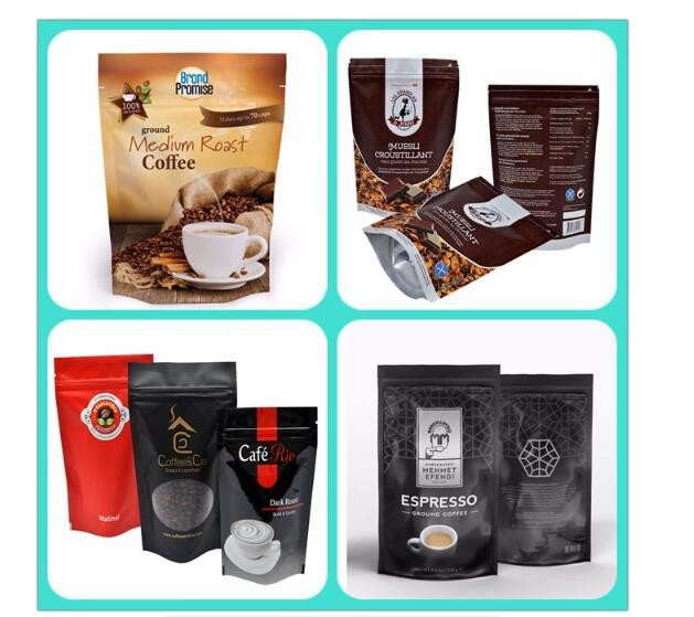 2000g Zipper Stand Up Plastic Food Packaging Bags for Coffee Packing