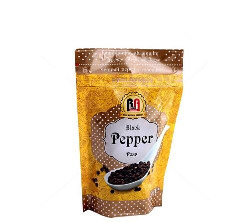 Low Cost Square Bottom Custom Printing And Capacity Clear Food Grade Bags For Black Peppercorns