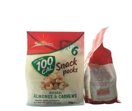 Aluminum Foil Resealable Bottom Pouch Food Packaging With Ziplock