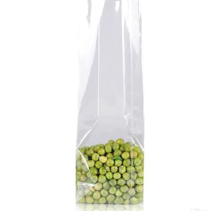 Transparent OPP Plastic Side Gusset Printing Square Bottom Poly Bag for Candy Packing