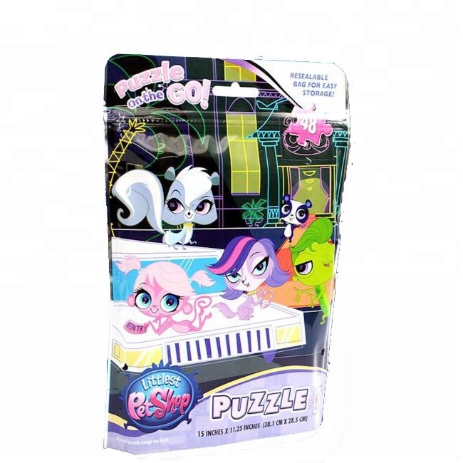 aluminum foil toy packaging full color plastic resealable bags